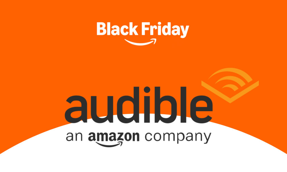 Der Schriftzug "Black Friday 2024", darunter das Logo von Amazon Audible vor rotem Hintergrund | © Amazon