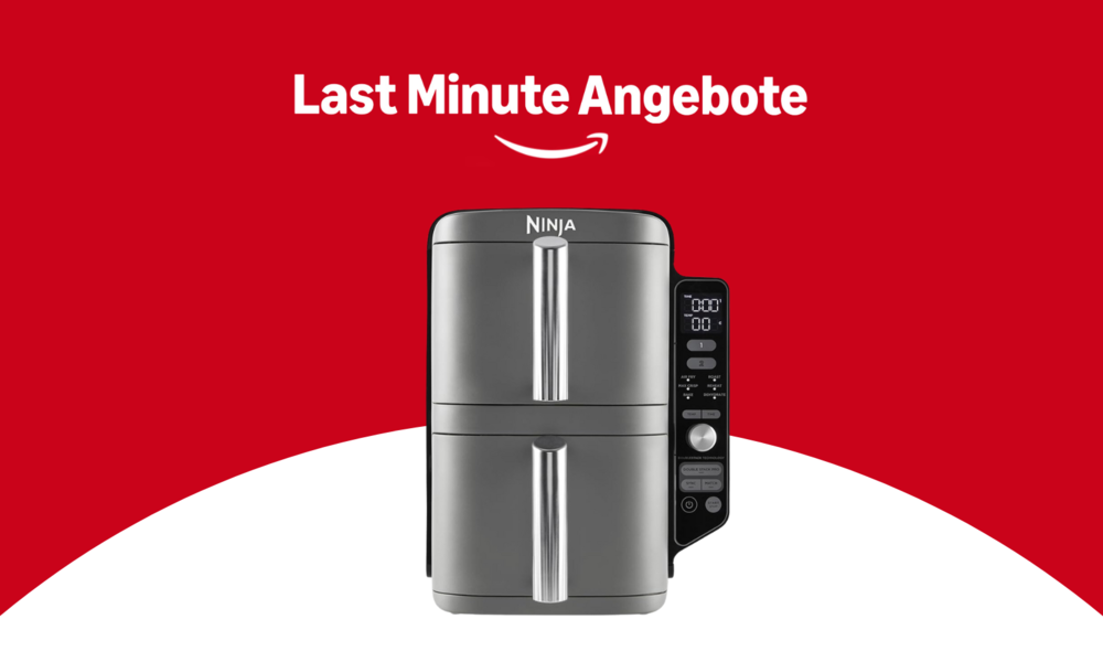 Last Minute-Angebote: Sichert euch die Ninja Heißluftfritteuse mit zwei Fächern 30 Prozent günstiger | © Amazon