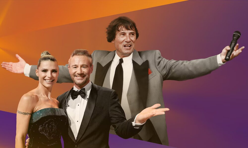 Michelle Hunziker und Sasha führen durch die Show „Udo Jürgens Forever“. | © ARD