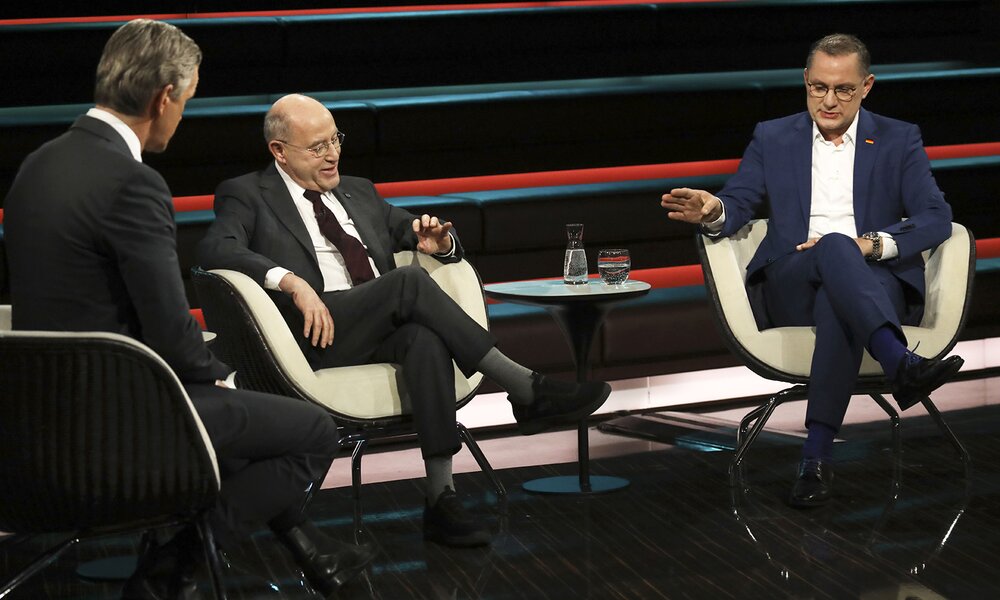 „Markus Lanz“: Gregor Gysi geht auf AfD-Chef Chrupalla los | © ZDF