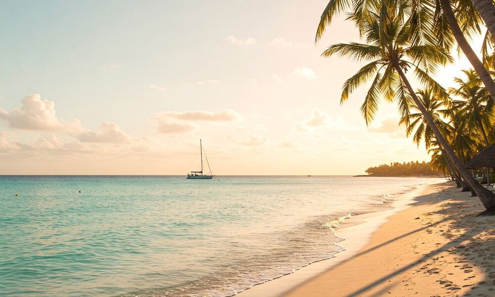 Strand mit Palmen | © Johanna Steinschulte/KI generiert
