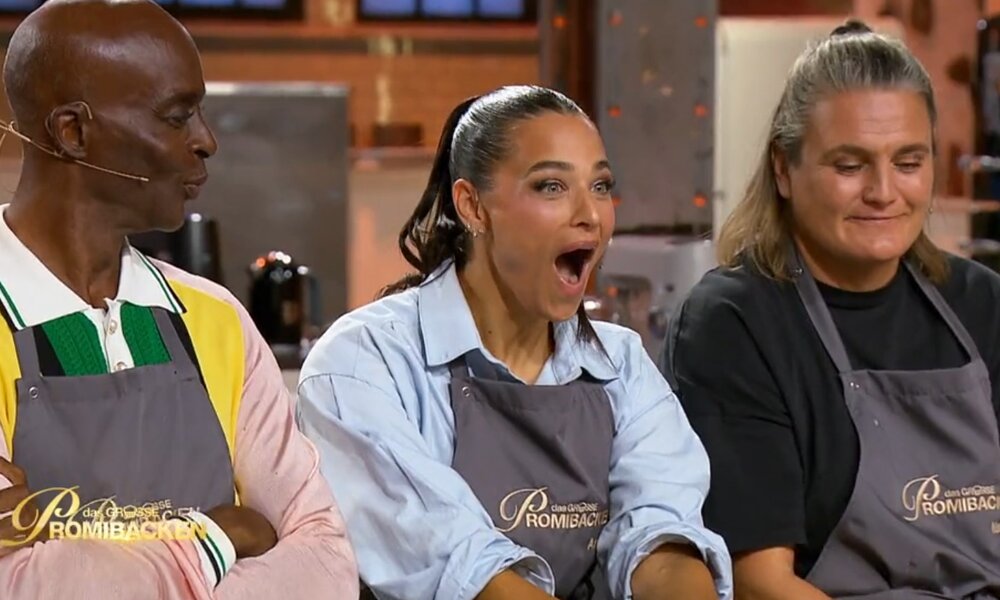 Pannen-Auftakt bei „Das große Promibacken“: Amira Aly ist jetzt schon Top-Favoritin | © SAT.1/Screenshot