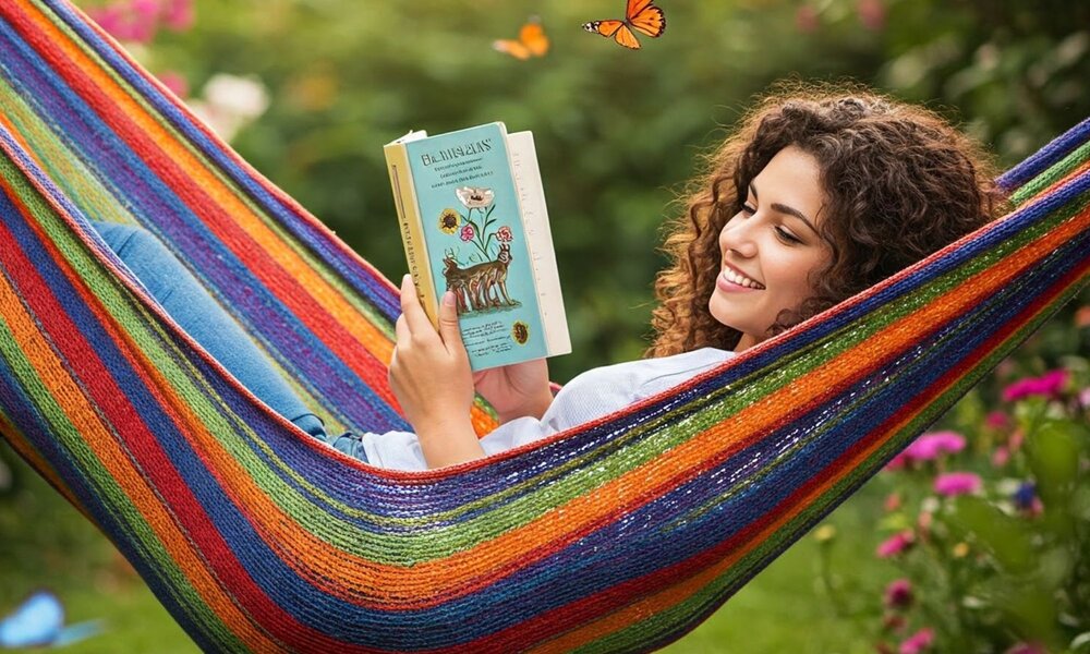 Frau liest Buch im Garten | © Johanna Steinschulte/KI generiert