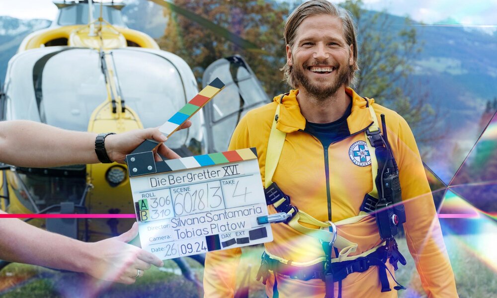 Sebastian Ströbel bei der Dreharbeiten zur 17. Staffel.  | © ZDF