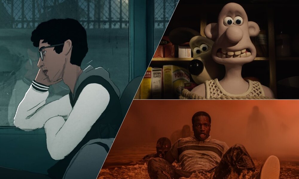 Produktionsbilder von "Ich habe meinen Körper verloren", "Wallace & Gromit" und "His House": Alle drei Filme haben es in die Top 11 der besten Netflix-Titel geschafft.  | © Collage: Hörzu.de / Bilder: Netflix