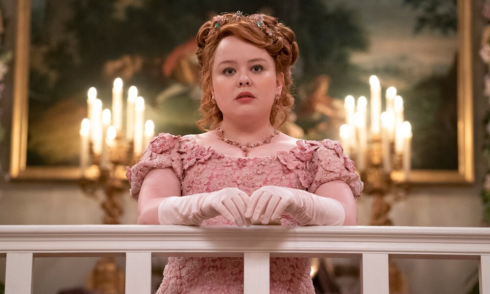 Nicola Coughlan als Penelope Featherington in der Netflix Serie "Bridgerton" | © Netflix/Liam Daniels