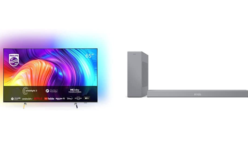 Philips OLED-Fernseher mit Soundbar | © Amazon