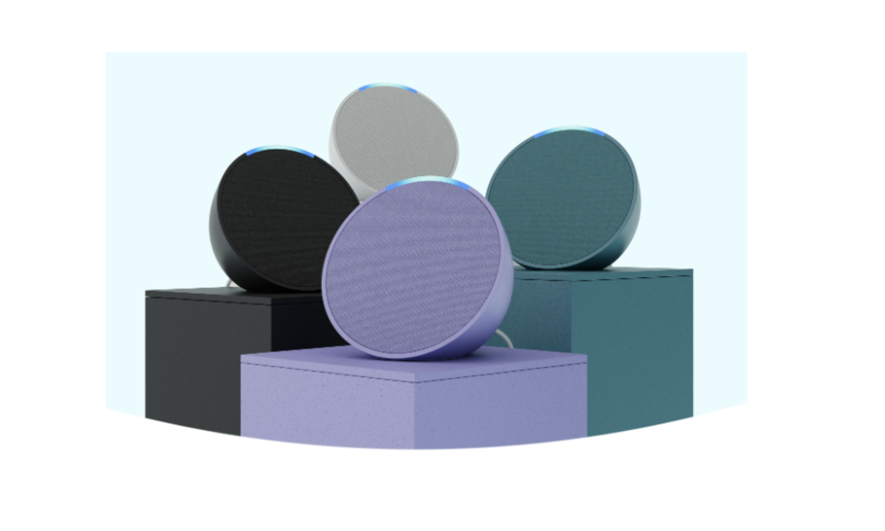 Amazon Echo Pop.-Lautsprecher in verschiedenen Farben | © Amazon