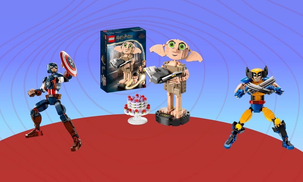 Lego-Figuren von Dobby, Captain America und Wolverine | © Amazon