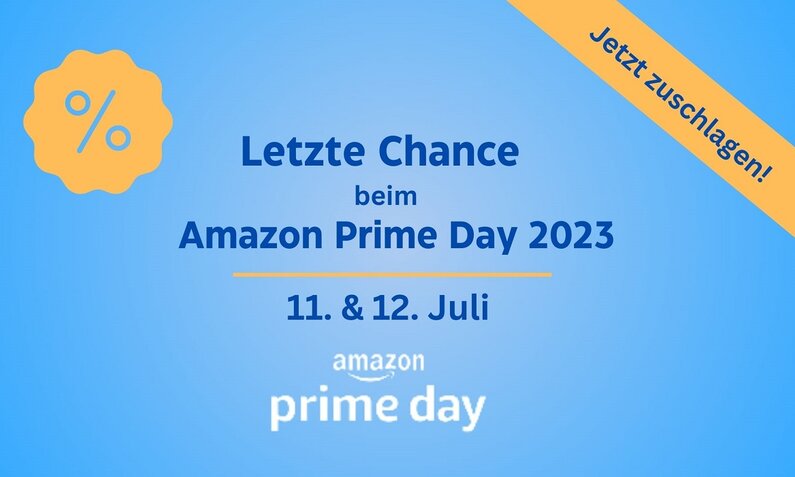Amazon Prime Day Logo mit Hinweiß auf die Letzte Chance für Deals am Tag 2 | © Amazon