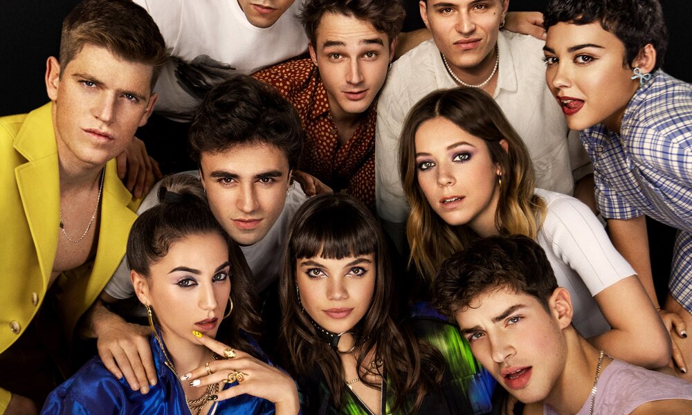 Plakat zur Netflix-Serie "Élite" mit dem Cast | © Netflix