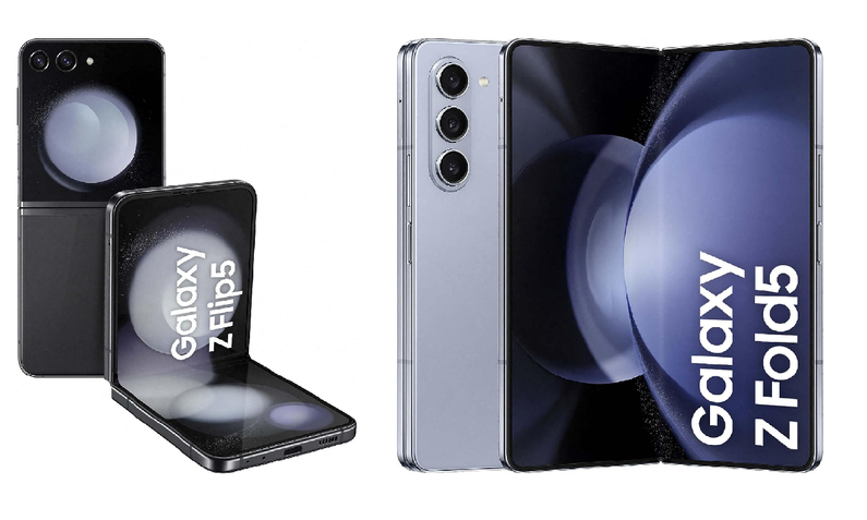 Samsung Galaxy Z Fold5 und ZFlip5 nebeneinander | © Amazon