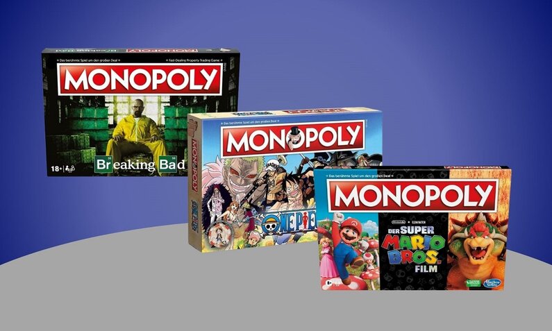 Monopoly in der One Piece, Breaking Bad und Super Mario Bros-Film-Edition | © Amazon