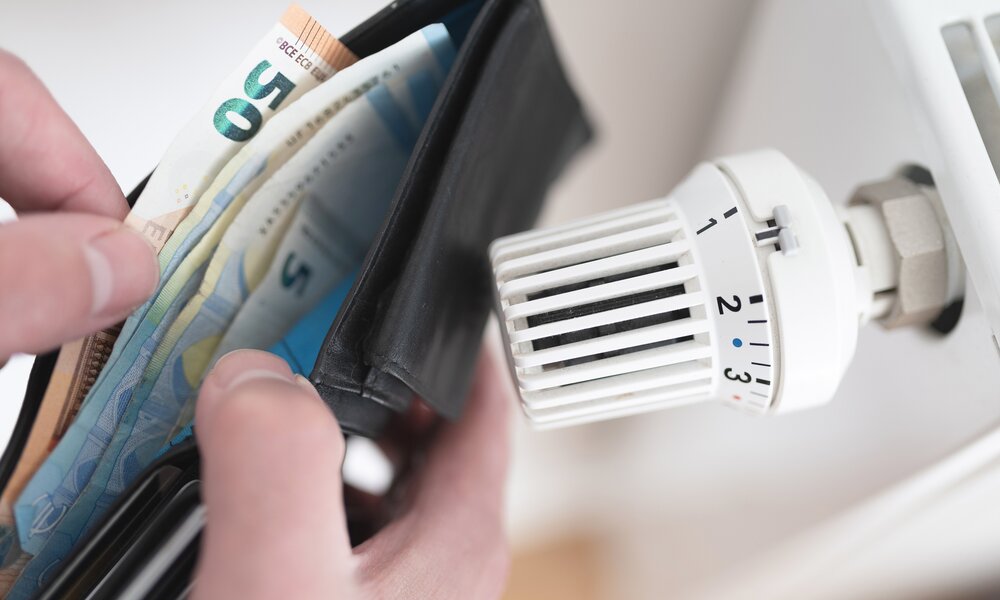 Heizung und Portemonnaie mit Geld  | ©  Getty Images / Christian Horz