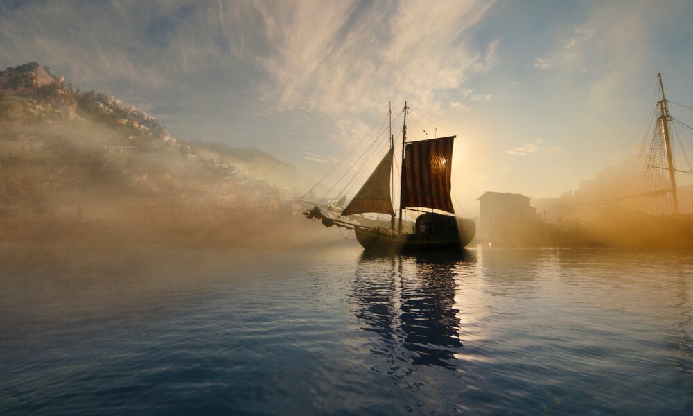 Segelschiff auf ruhigem Meer in einer Szene aus der Netflix Serie "One Piece" | © Netflix