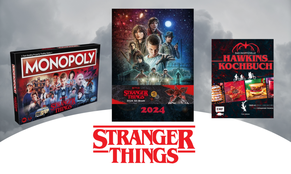 Stranger things Monopoly, Wandkalender und Kochbuch | © Amazon