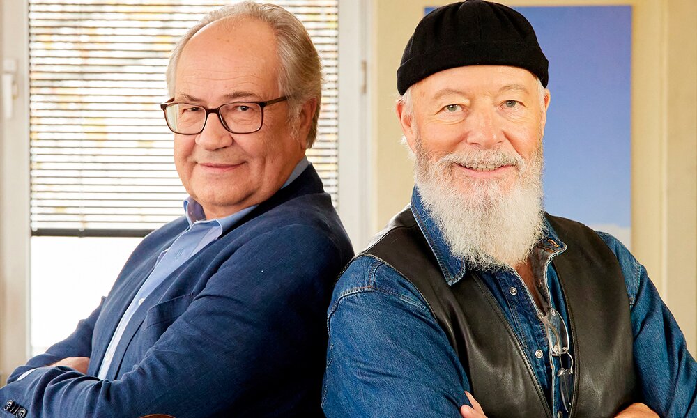 Von wegen Ruhestand: Ab dem 15. Februar 2023 ermitteln die ,,Rentnercops" Bill Mockridge (r.) und Hartmut Volle (l.) in 12 neuen Folgen | © ARD
