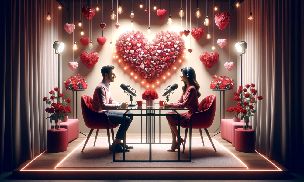 Zwei Hosts unterhalten sich über die Liebe | © Sabrina Forst / KI generiert