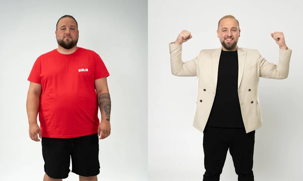 Giulio hat es im zweiten Anlauf geschafft. 72 Kilo weniger bringen ihm den Sieg und 50.000 Euro. | © Sat.1