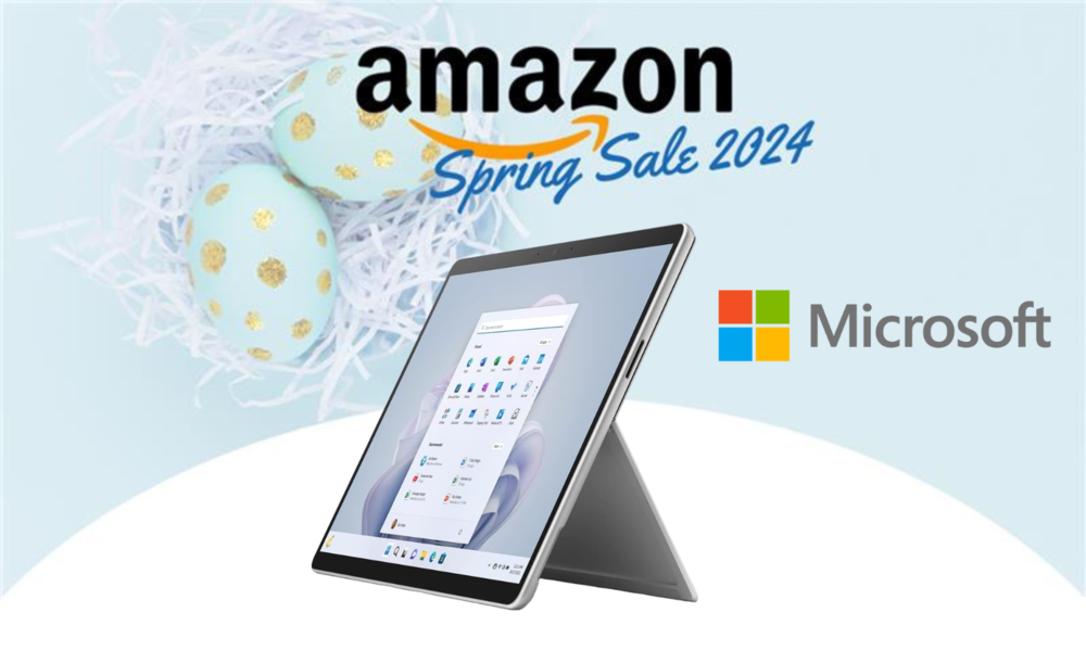 Das Microsoft Surface Pro 9-Tablet in aufgeklapptem Zustand | © Amazon