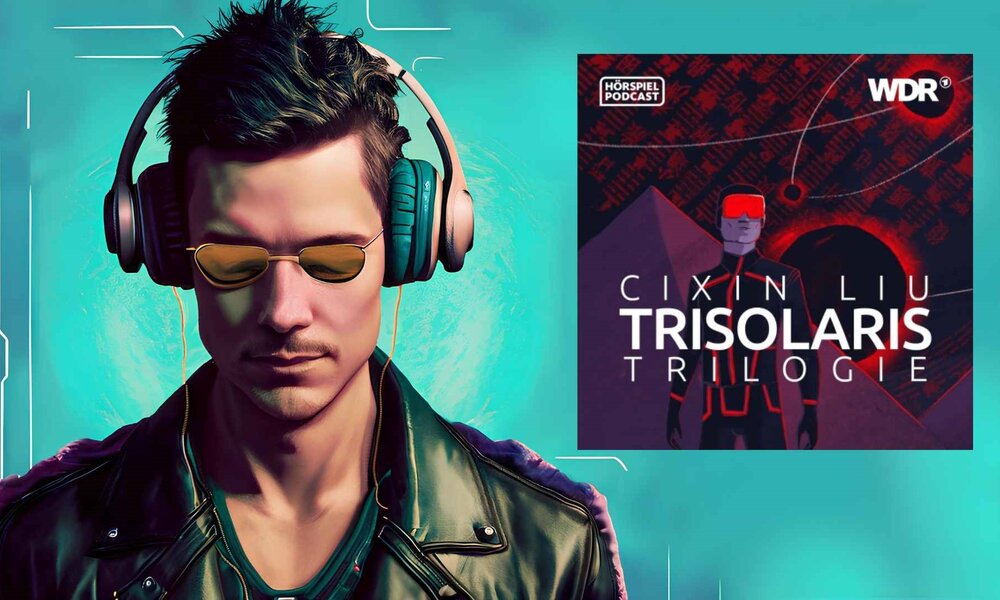 Mann mit Kopfhörern und Hörspiel-Cover | © StandbildCA/stock.adobe.com / WDR