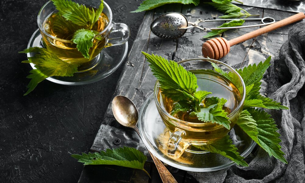 Selbstgemachter Tee aus Brennnesseln | © Adobe Stock/ Yaruniv-Studio