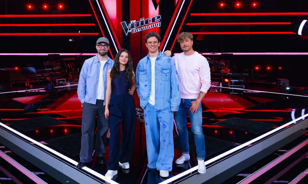 Die Coaches in Staffel 14 (v.l.n.r.): Mark Forster, Yvonne Catterfeld, Tim Kamrad und Samu Haber. | © ProSieben/SAT.1/Claudius Pflug