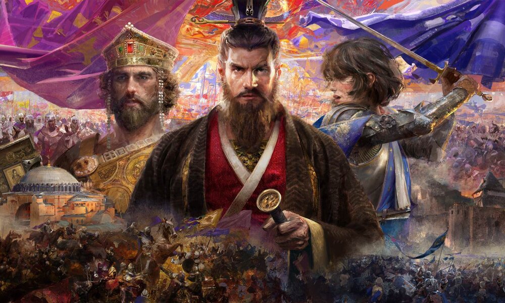Ein mittelalterlicher Kaiser, ein asiatischer Krieger und eine junge Kriegerin mit Schwert führen Armeen in eine epische Schlacht. | © Level Infinite / TiMi Studio Group