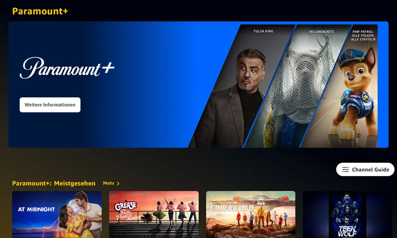Screenshot Paramount+ Channel bei Amazon Prime Video | © Amazon Prime Video