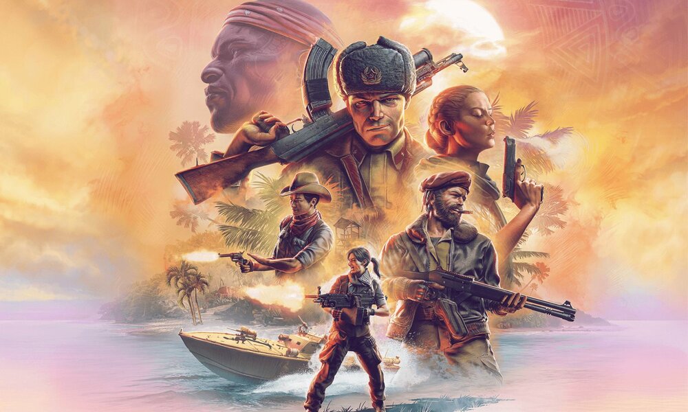 gemaltes Motiv mit zahlreichen Köpfen der Spielfiguren aus Jagged Alliance 3 | © THQ Nordic