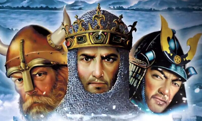 Drei Köpfe von mittelalterlichen Gestalten: ein König mit Krone, ein Wikinger und ein Samurai. | © Microsoft
