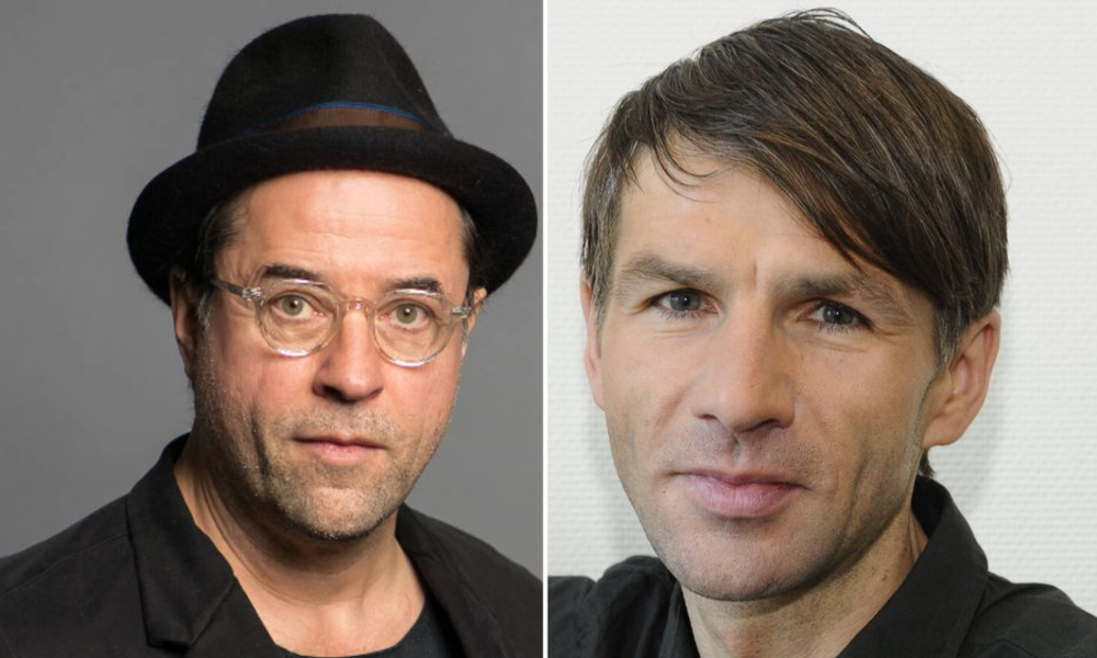 Jan Josef Liefers (l.) und Tobias Langhoff waren schon vor dem Fall der Mauer Freunde. | © Imago