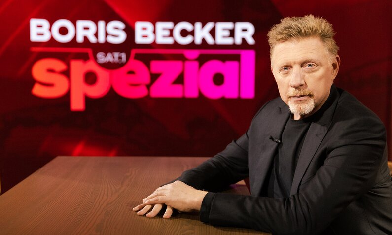 Boris Becker bei der Aufzeichnung des Interviews am Montagabend. | © SAT.1/Nadine Rupp