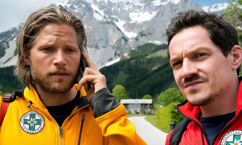 Demnächst wieder vereint: Die Bergretter (Markus Kofler) Sebastian Ströbel und Tobias Herbrechter  (Markus Brandl). | © ZDF